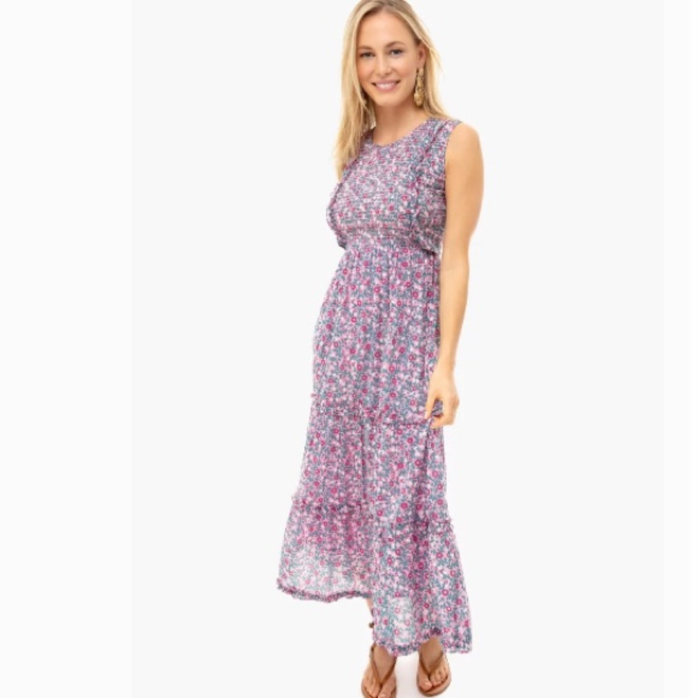 Banjanan Wild Rose Scatter Floral Isha Dress